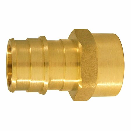 HOMESTEAD 0.75 in. PEX-A Barb T x 0.5 in. Dia FNPT Brass Adapter HO3303758